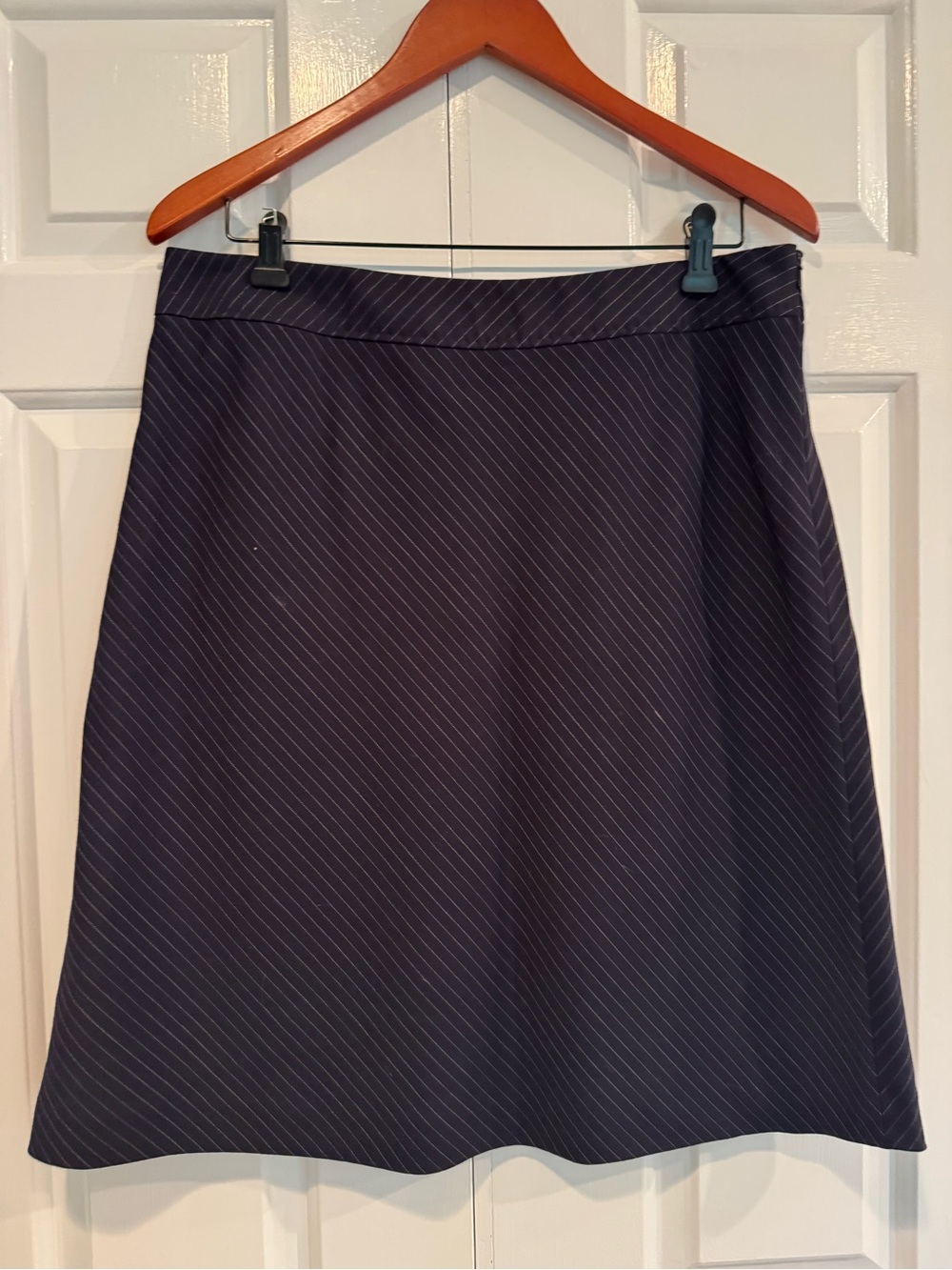Tommy Hilfiger Navy Pinstripe A-Line Skirt